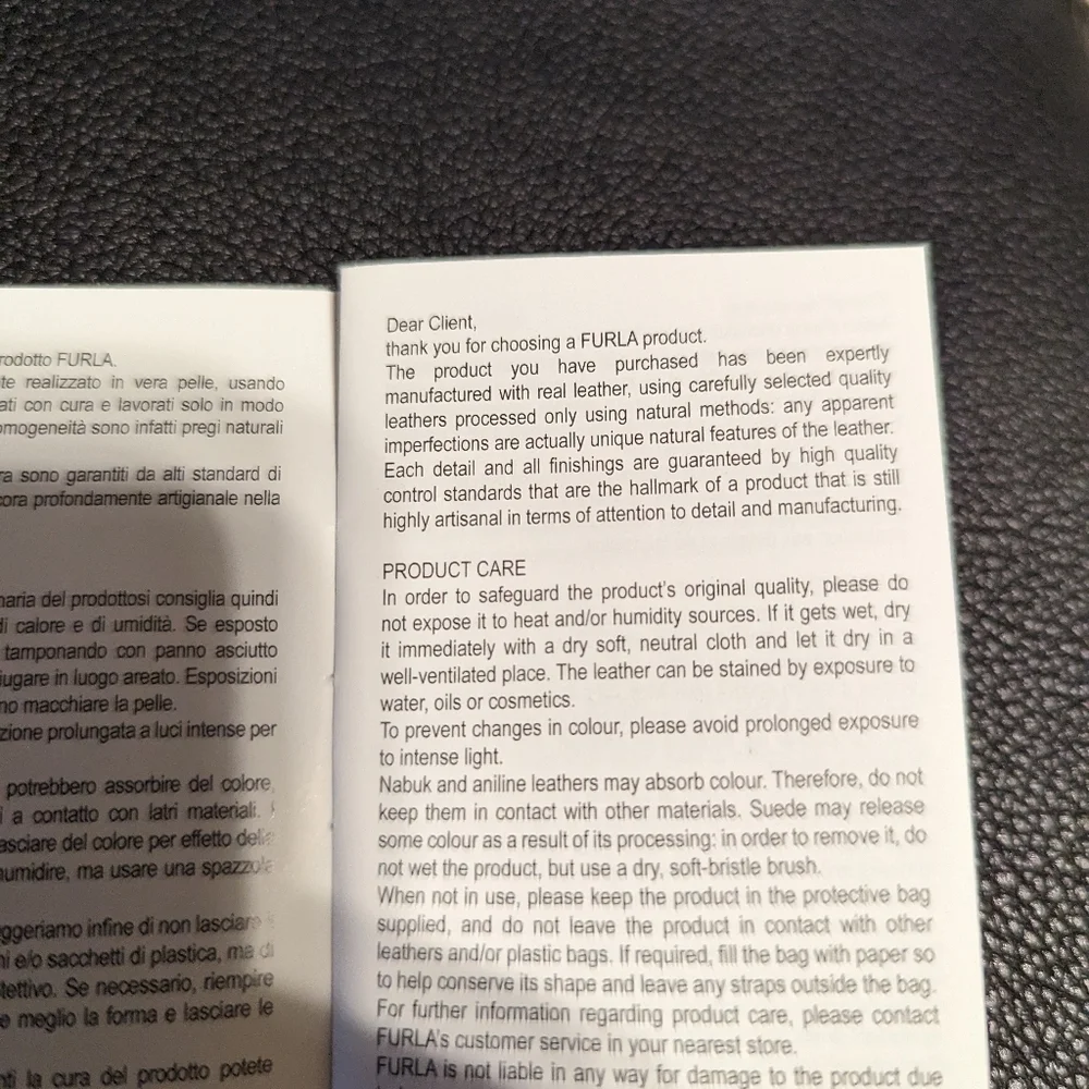 Furla clutch in gray leather with writing " light my fire " - Picture 9 of 9